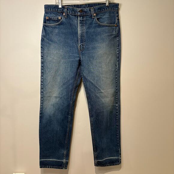 VTG 90s Levi's 505‎ Light Wash Straight Leg 38X30 Jeans Made in USA Faded - Picture 2 of 8